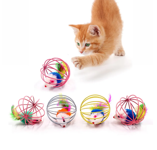 Mouse toy in the ball, cat toy