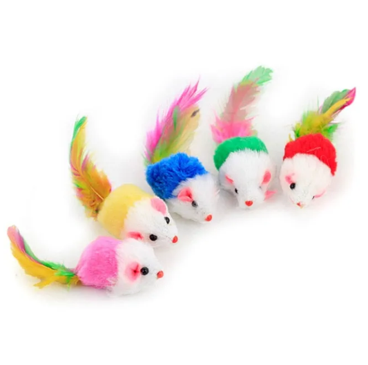 Feathered mouse toy cat toy