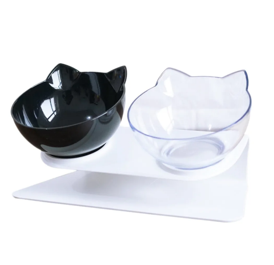 Slip Proof Double Bowl For Cats