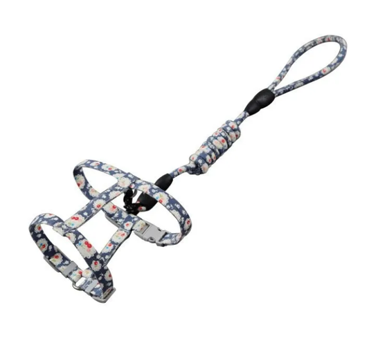 Cute Flower Printed Adjustable Leash For Cats